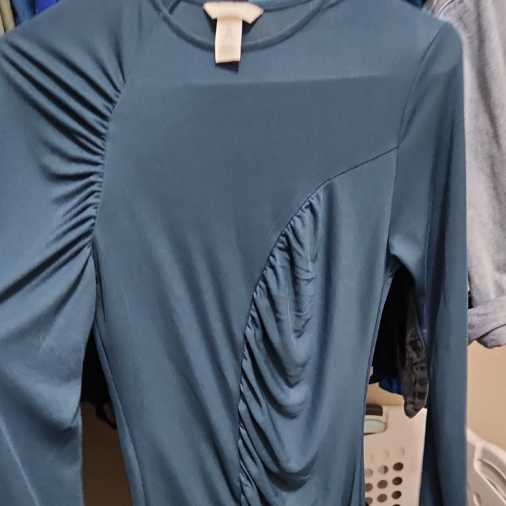 H&M Teal Long Sleeve Dress